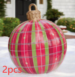 Christmas Outdoor Pvc 60CM Inflatable Decorated Ball