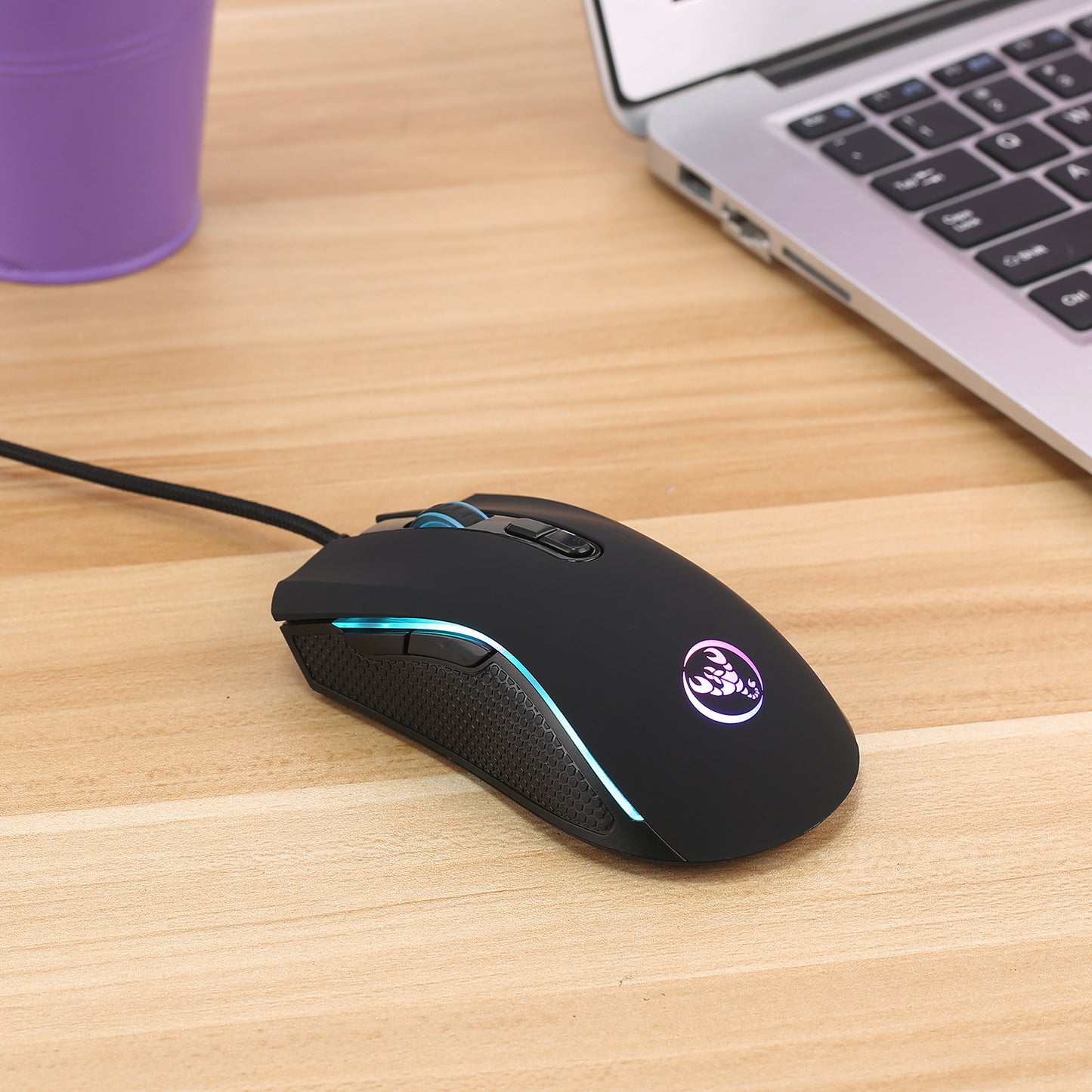 Manipulateur flottant de clavier filaire lumineux Usb de jeu