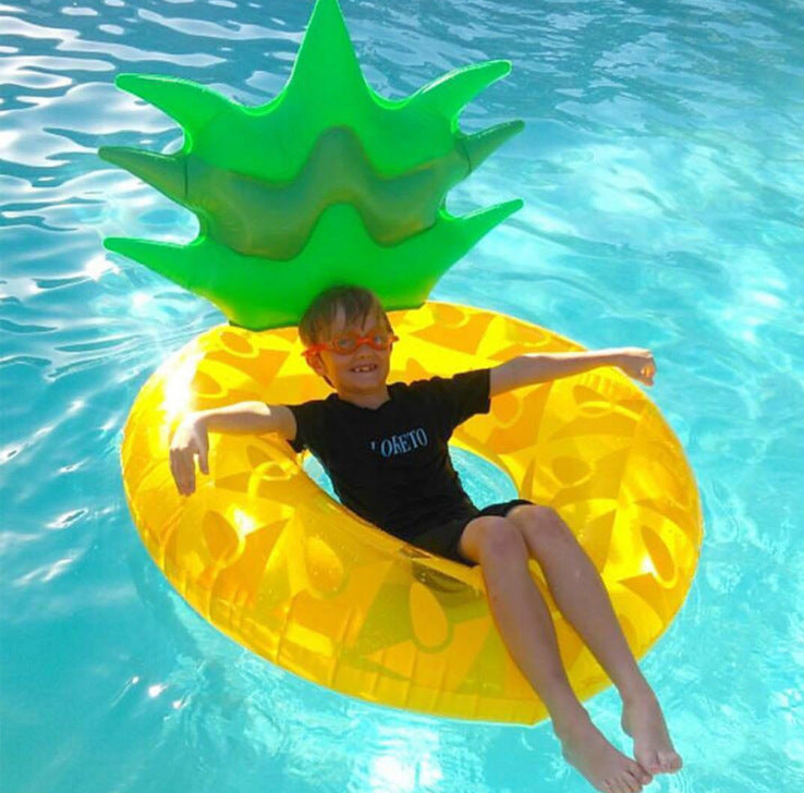 Inflatable Swimming Pool, Pineapple Floating Row Air Cushion Bed, Summer Water Floating Hammock Air Mattress Water Sports Toys