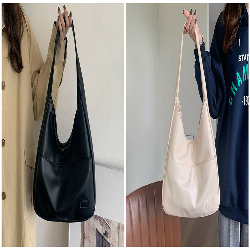Large Capacity Casual Shoulder Bag, college student handbag