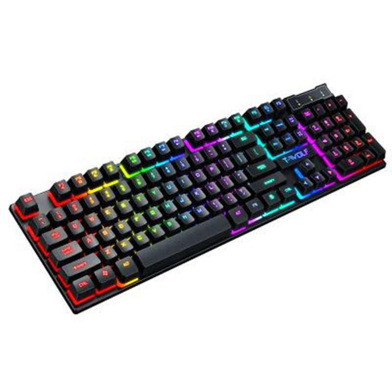 Manipulateur flottant de clavier filaire lumineux Usb de jeu