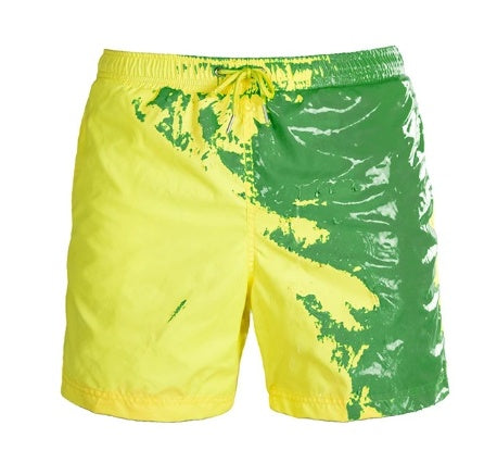 Changement magique couleur short de plage été hommes maillot de bain maillot de bain maillot de bain à séchage rapide short de bain pantalon de plage