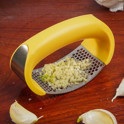 Stainless Steel Garlic Masher, Garlic Press Household Manual Curve Fruit Vegetable Tools Kitchen Gadgets