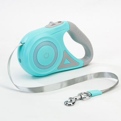 Laisse rétractable pour chien et collier pour chien Spotlight, corde de traction automatique pour chien et chat pour petits et moyens chiens Produit pour animaux de compagnie