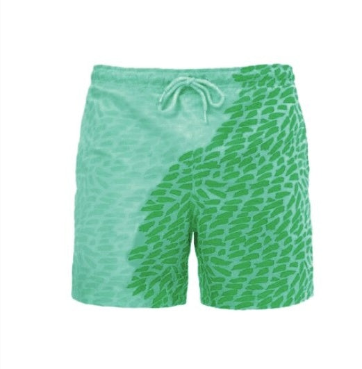 Changement magique couleur short de plage été hommes maillot de bain maillot de bain maillot de bain à séchage rapide short de bain pantalon de plage