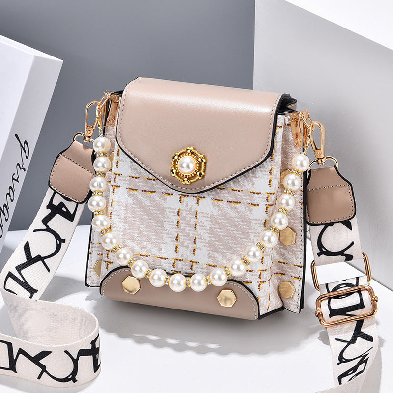 Fashion Women'S Crossbody Bag, Girl'S Cute Princess Wallet, Classic Shoulder Bag, Summer Pearl Chain Phone Bag