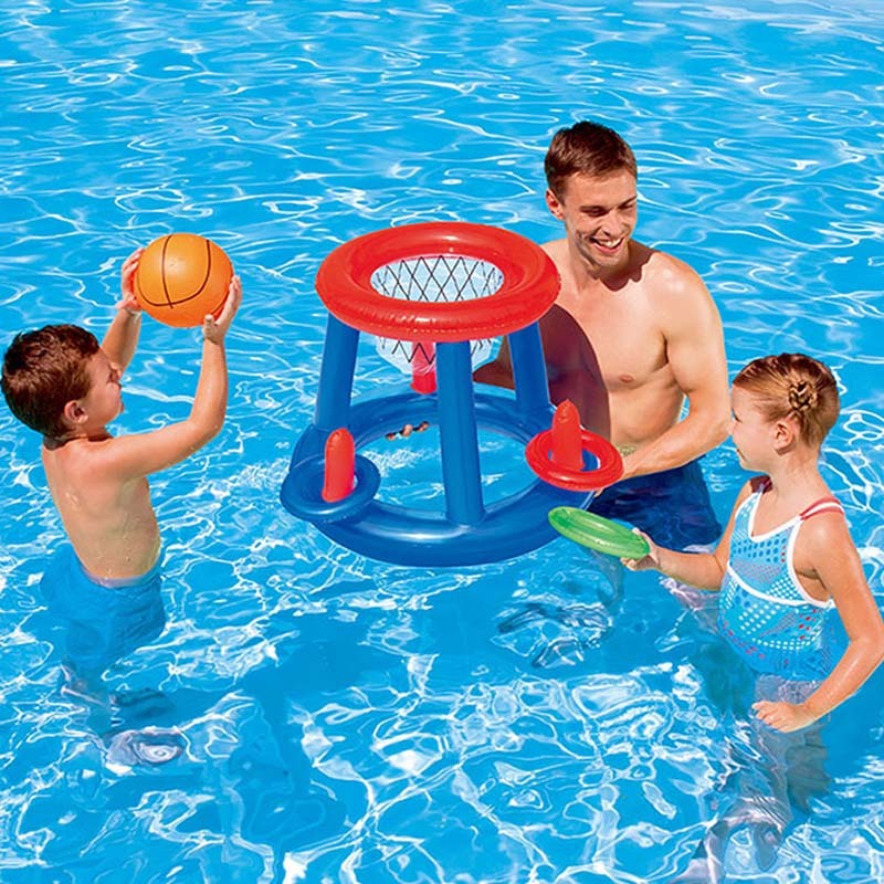 Accessoires de piscine extérieure, virole de lancer d'anneau gonflable, ensemble de jeu, jouets de piscine flottants, jouet aquatique d'été amusant pour la plage