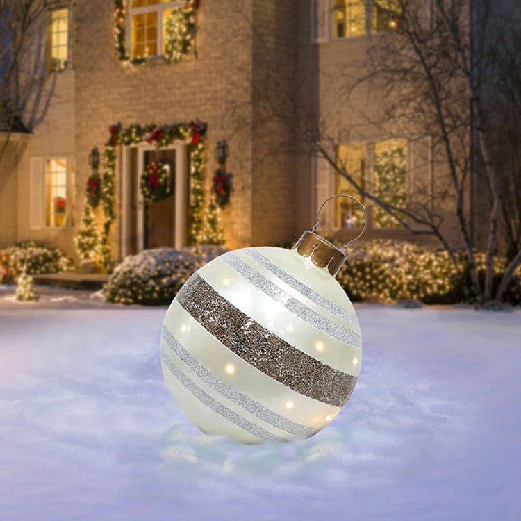 Boule décorée gonflable extérieure de PVC 60CM de Noël