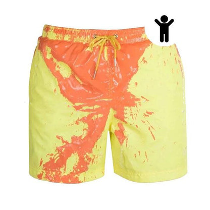 Changement magique couleur short de plage été hommes maillot de bain maillot de bain maillot de bain à séchage rapide short de bain pantalon de plage