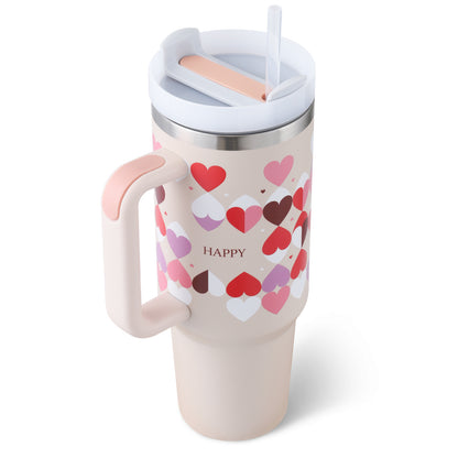 Tasse thermique en acier inoxydable avec poignée, cadeau de saint-valentin