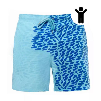 Changement magique couleur short de plage été hommes maillot de bain maillot de bain maillot de bain à séchage rapide short de bain pantalon de plage