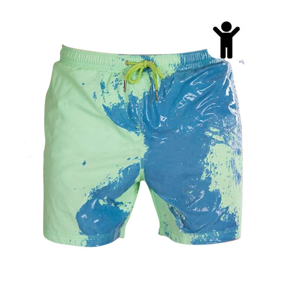 Changement magique couleur short de plage été hommes maillot de bain maillot de bain maillot de bain à séchage rapide short de bain pantalon de plage