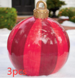 Boule décorée gonflable extérieure de PVC 60CM de Noël