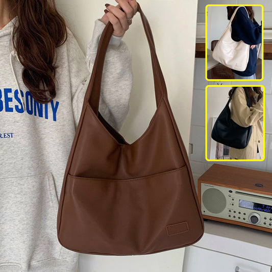 Large Capacity Casual Shoulder Bag, college student handbag