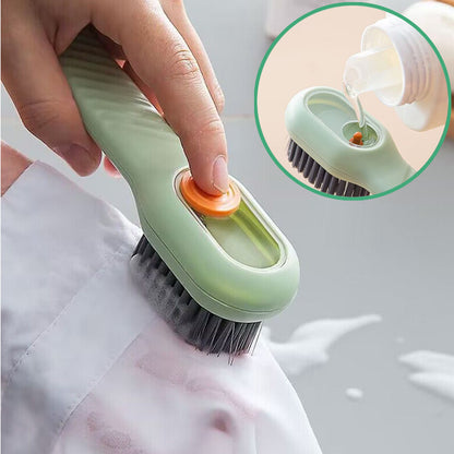 Brosse de nettoyage en profondeur pour chaussures, à décharge automatique de liquide, à poils souples, pour le linge domestique, outil de nettoyage à usage quotidien