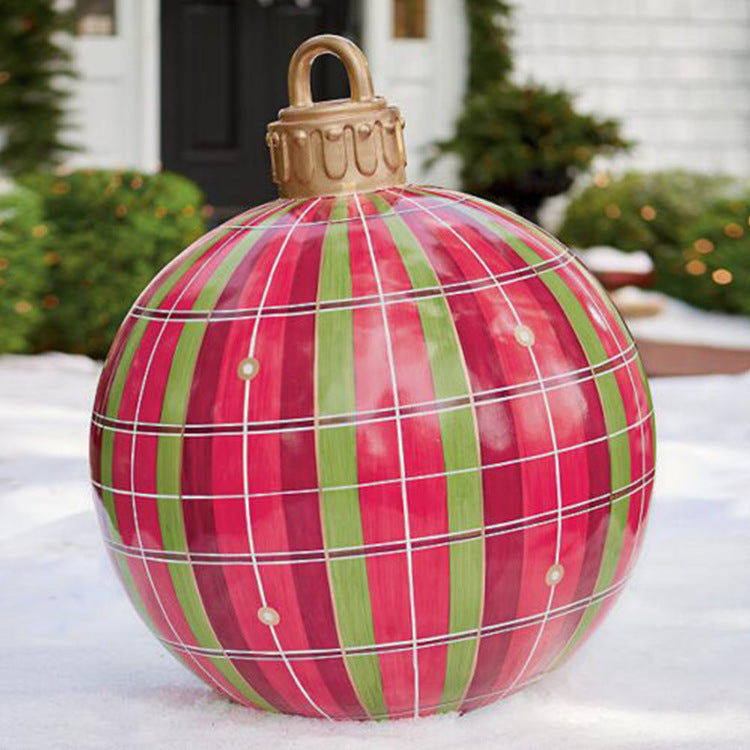 Boule décorée gonflable extérieure de PVC 60CM de Noël