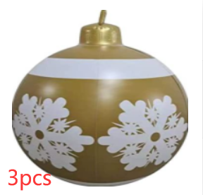 Boule décorée gonflable extérieure de PVC 60CM de Noël