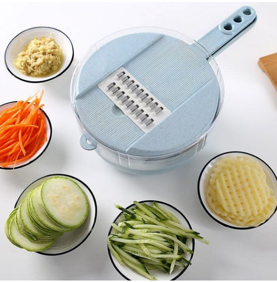 Mandoline trancheuse à légumes 8 en 1, éplucheur de pommes de terre, râpe à carottes et à oignons avec passoire, coupe-légumes, accessoires de cuisine