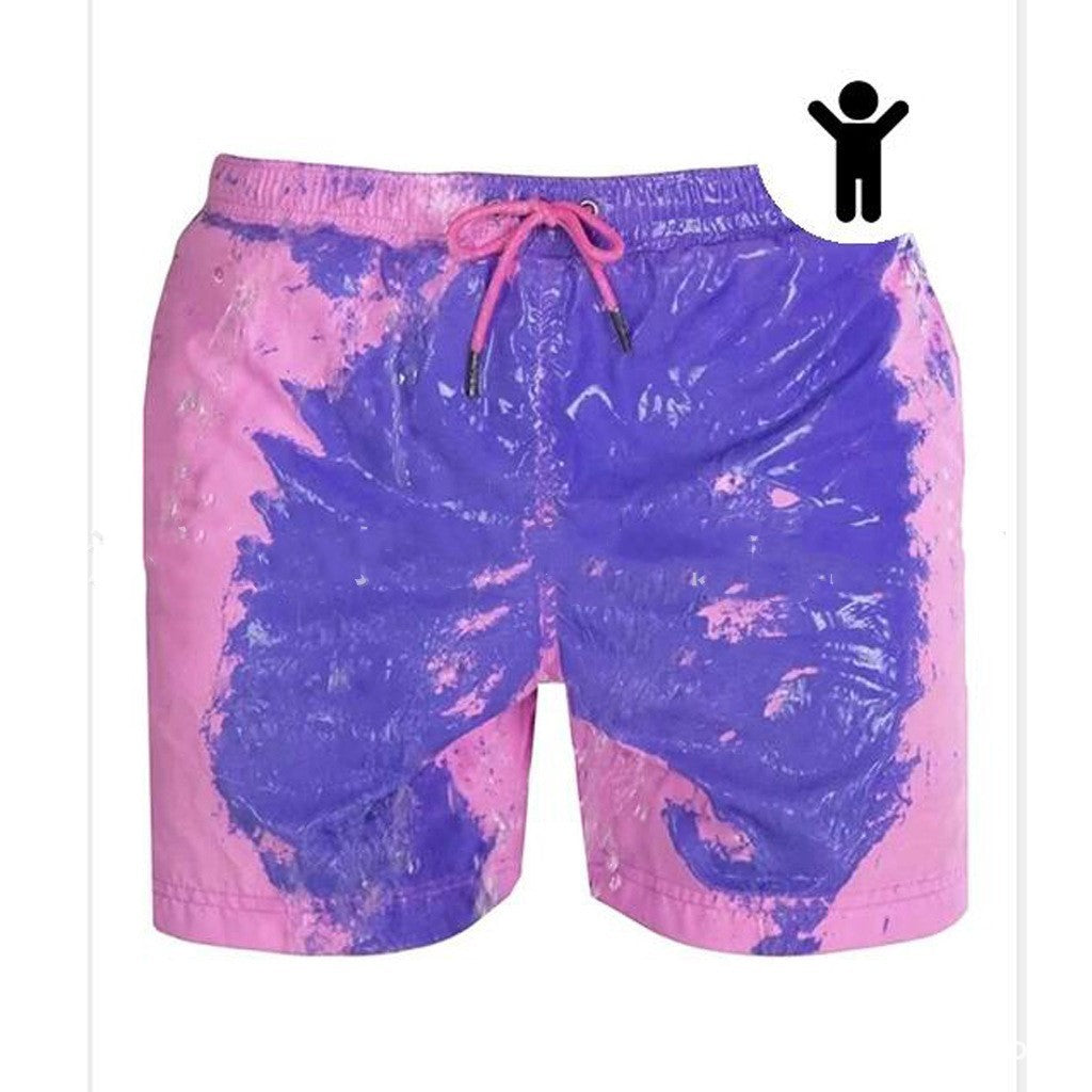 Changement magique couleur short de plage été hommes maillot de bain maillot de bain maillot de bain à séchage rapide short de bain pantalon de plage