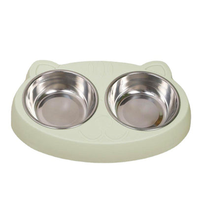 Double Dog Water And Food Bowls Stainless Steel