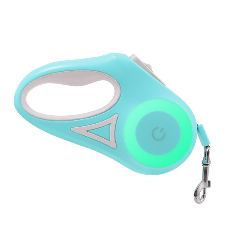 Laisse rétractable pour chien et collier pour chien Spotlight, corde de traction automatique pour chien et chat pour petits et moyens chiens Produit pour animaux de compagnie