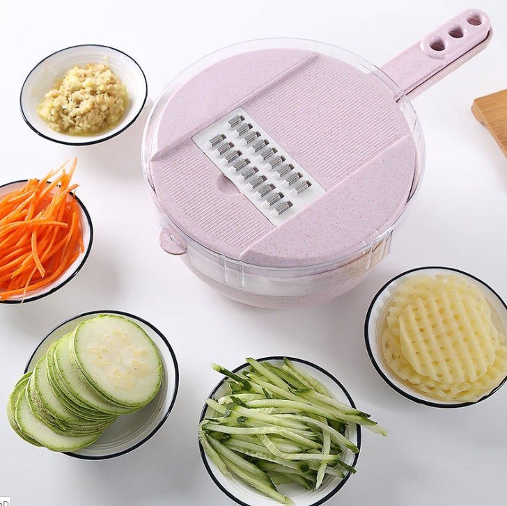 Mandoline trancheuse à légumes 8 en 1, éplucheur de pommes de terre, râpe à carottes et à oignons avec passoire, coupe-légumes, accessoires de cuisine