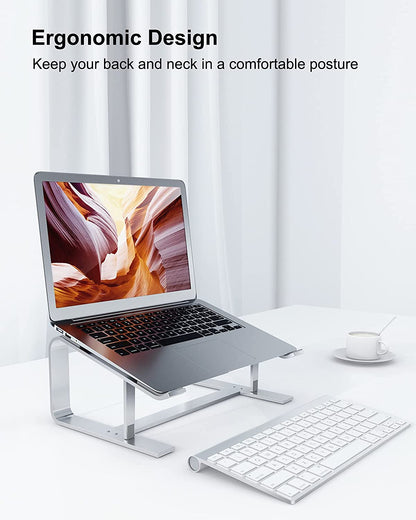 Laptop Stand, Aluminium Laptop Riser, Ergonomic Laptop Holder Compatible with MacBook Air Pro, Dell XPS...