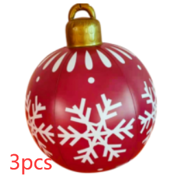 Boule décorée gonflable extérieure de PVC 60CM de Noël