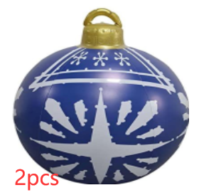 Boule décorée gonflable extérieure de PVC 60CM de Noël