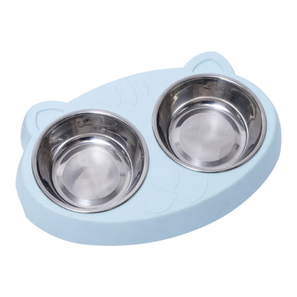 Double Dog Water And Food Bowls Stainless Steel