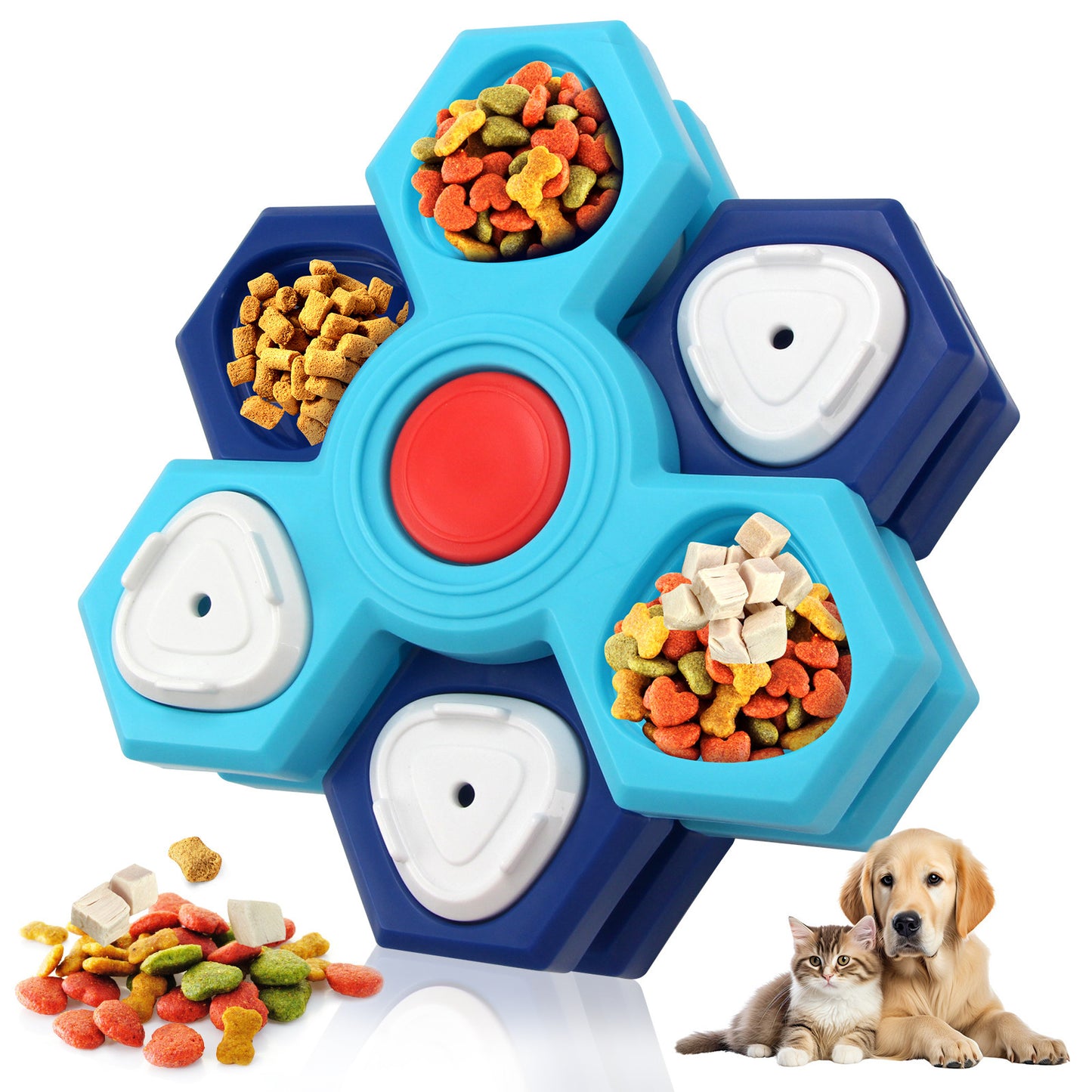 4 Layers Slow Feeder Puzzle Dog Bowls Assemble, Slow Eating bowl for dogs