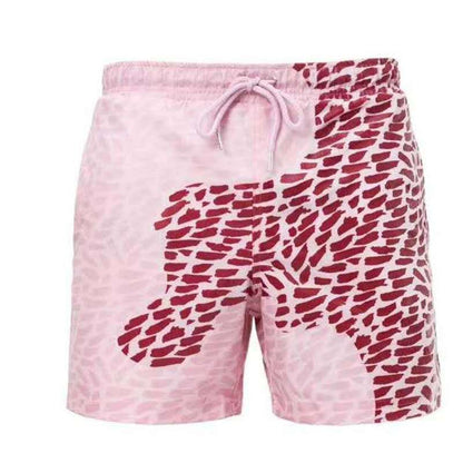 Changement magique couleur short de plage été hommes maillot de bain maillot de bain maillot de bain à séchage rapide short de bain pantalon de plage