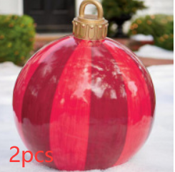 Boule décorée gonflable extérieure de PVC 60CM de Noël