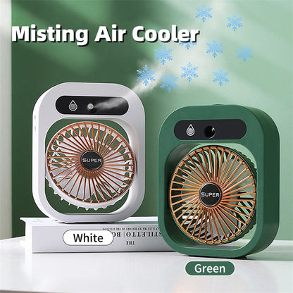 Air Conditioning Fan Desk Misting,Fan Air Cooler Cooling USB Rechargeable Humidifier Portable Spray Fan With 3 Wind Speeds Mist Fan For Home