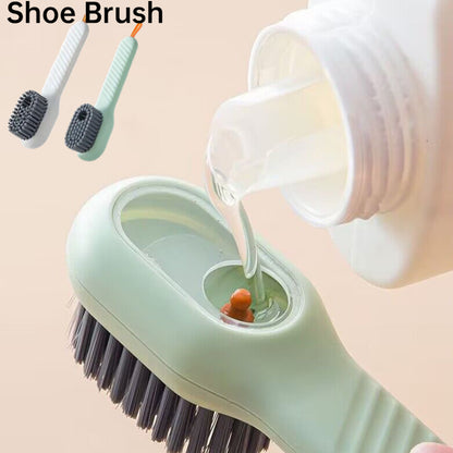 Brosse de nettoyage en profondeur pour chaussures, à décharge automatique de liquide, à poils souples, pour le linge domestique, outil de nettoyage à usage quotidien