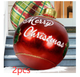 Boule décorée gonflable extérieure de PVC 60CM de Noël