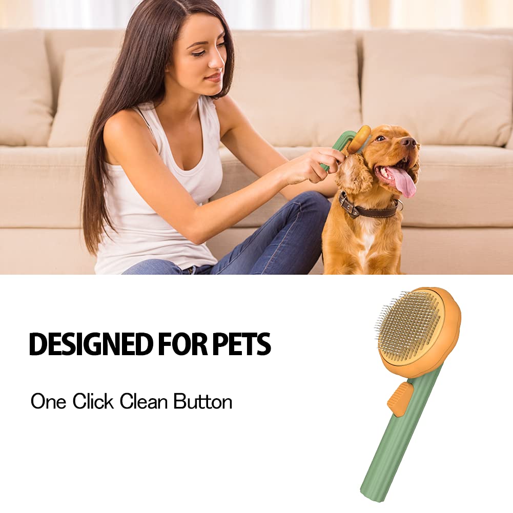 Brosse de toilettage autonettoyante pour animaux de compagnie, pour chiens, chats, chiots, lapins