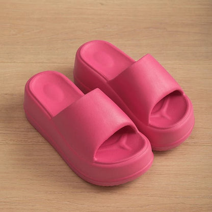 7cm High Heel Flat Slippers, Outdoor Garden Slippers For Women