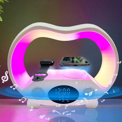 2024 New 6 In 1 Smart Remote Control,Multi-function Wireless Charger Night Light Bluetooth Speaker