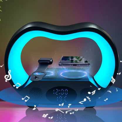 2024 New 6 In 1 Smart Remote Control,Multi-function Wireless Charger Night Light Bluetooth Speaker