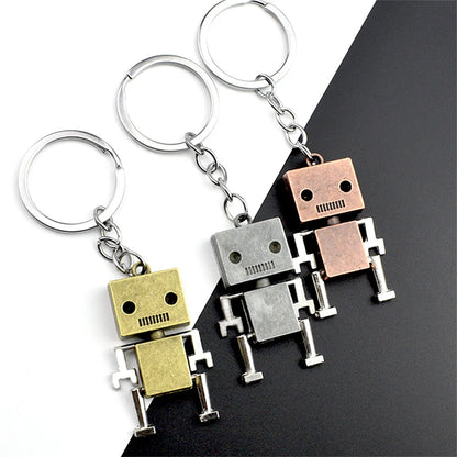 Vintage Halloween Skull Robot Keychain – Movable Metal Alloy Keyring for Men & Women – Cute Car Key Accessory & Gift