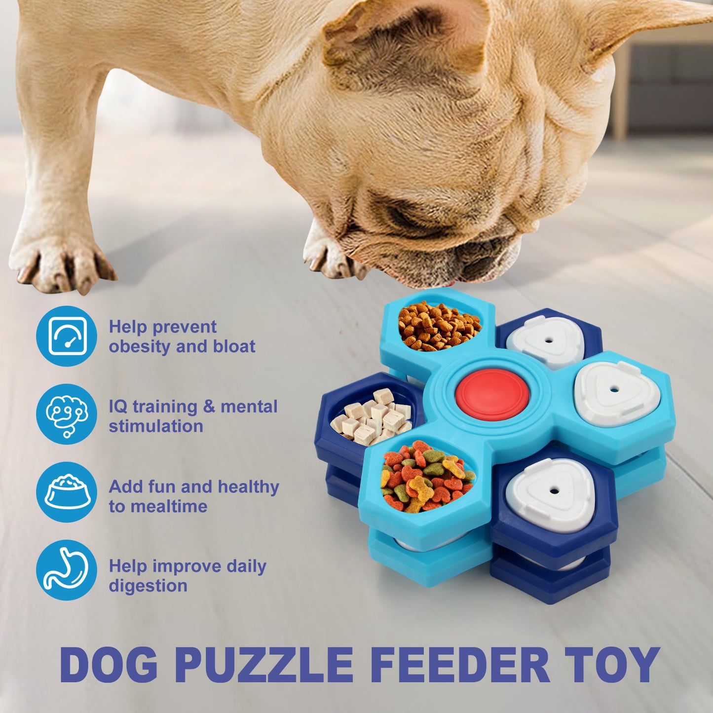 4 Layers Slow Feeder Puzzle Dog Bowls Assemble, Slow Eating bowl for dogs