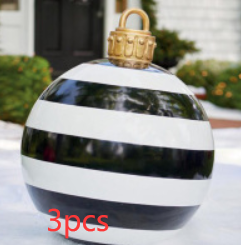 Boule décorée gonflable extérieure de PVC 60CM de Noël