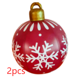 Boule décorée gonflable extérieure de PVC 60CM de Noël