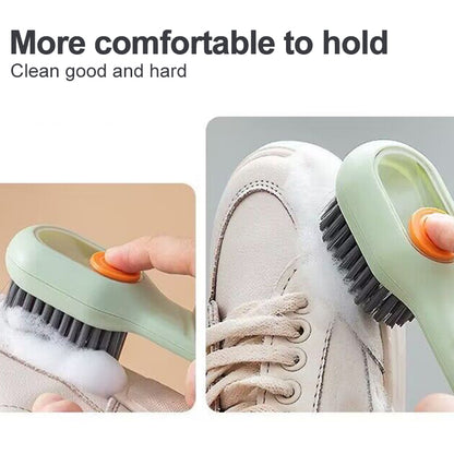 Brosse de nettoyage en profondeur pour chaussures, à décharge automatique de liquide, à poils souples, pour le linge domestique, outil de nettoyage à usage quotidien