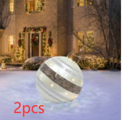 Boule décorée gonflable extérieure de PVC 60CM de Noël