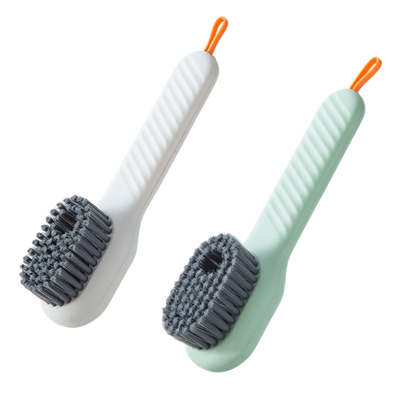 Brosse de nettoyage en profondeur pour chaussures, à décharge automatique de liquide, à poils souples, pour le linge domestique, outil de nettoyage à usage quotidien