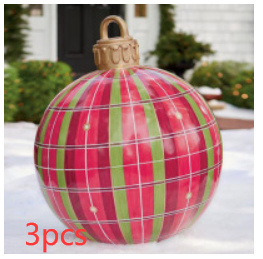 Boule décorée gonflable extérieure de PVC 60CM de Noël