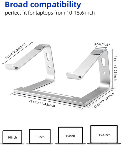 Support pour ordinateur portable, support d'ordinateur pour ordinateur portable, support pour ordinateur portable en aluminium