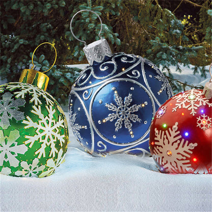 Boule décorée gonflable extérieure de PVC 60CM de Noël